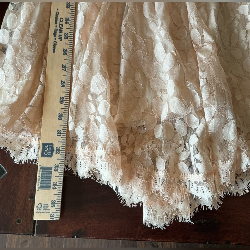 Free People Blush Floral Lace Fit & Flare Dress Size 2 Taylor Swift Worn Style - Picture 5 of 12